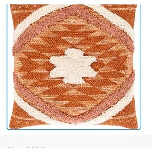 Pillow Set of 2 Burnt Orange Geometric Design